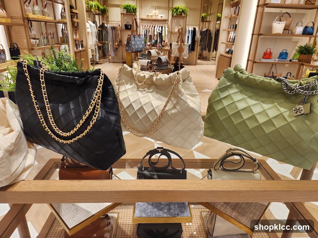 Quilted Handbags on Display