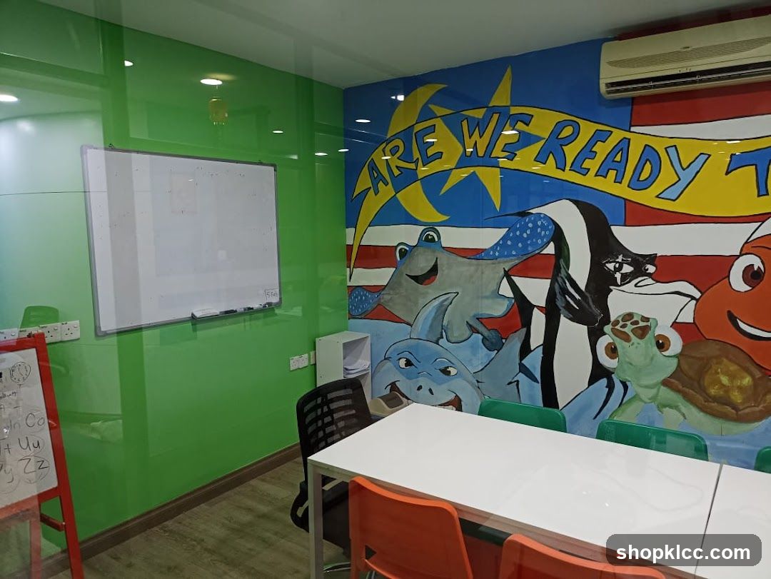 Classroom Interior with Mural