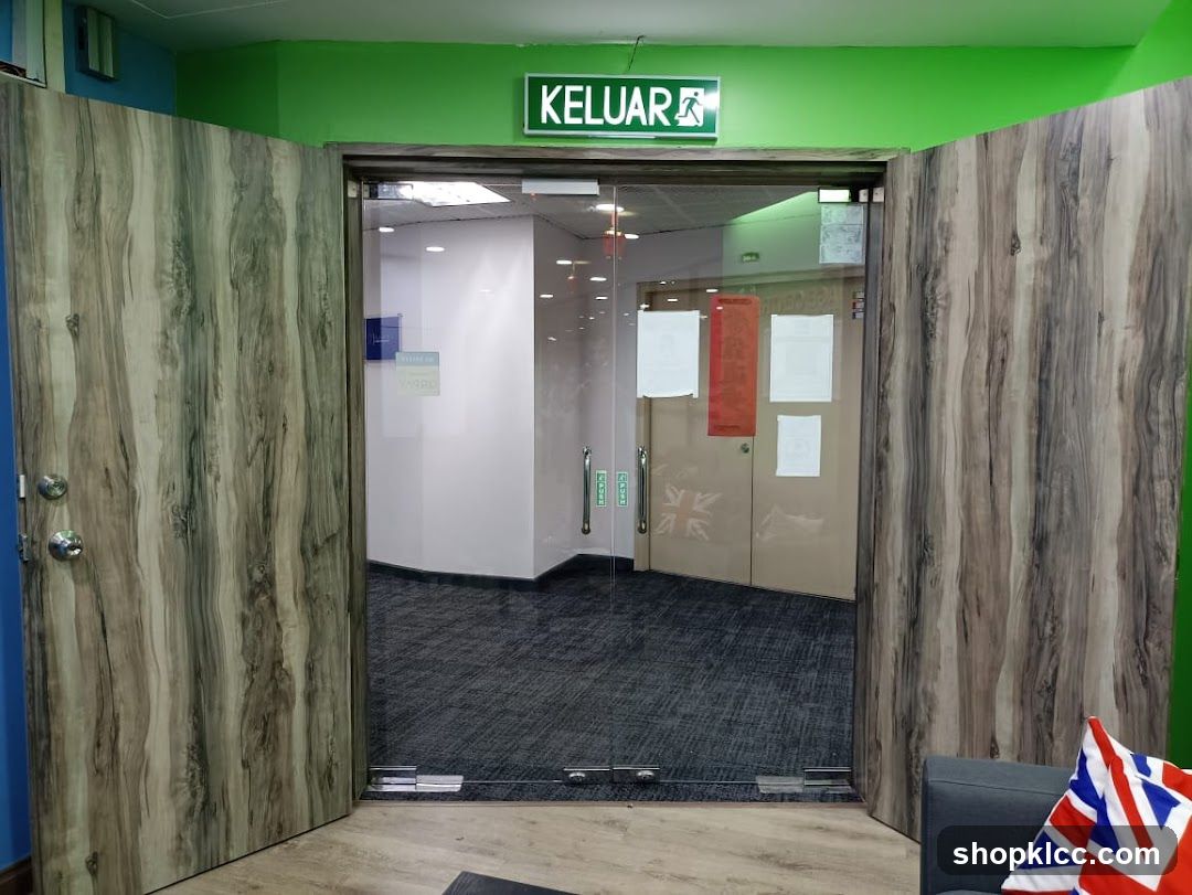 Entrance Hall with Exit Sign