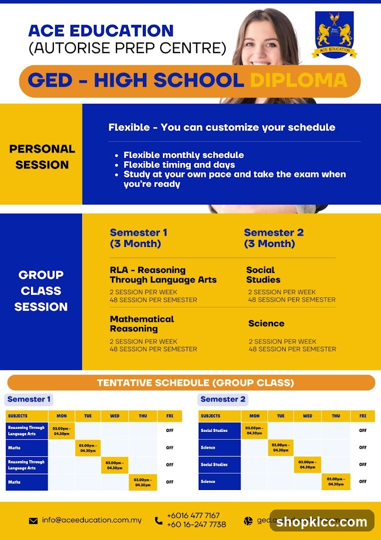 GED - High School Diploma Course Brochure