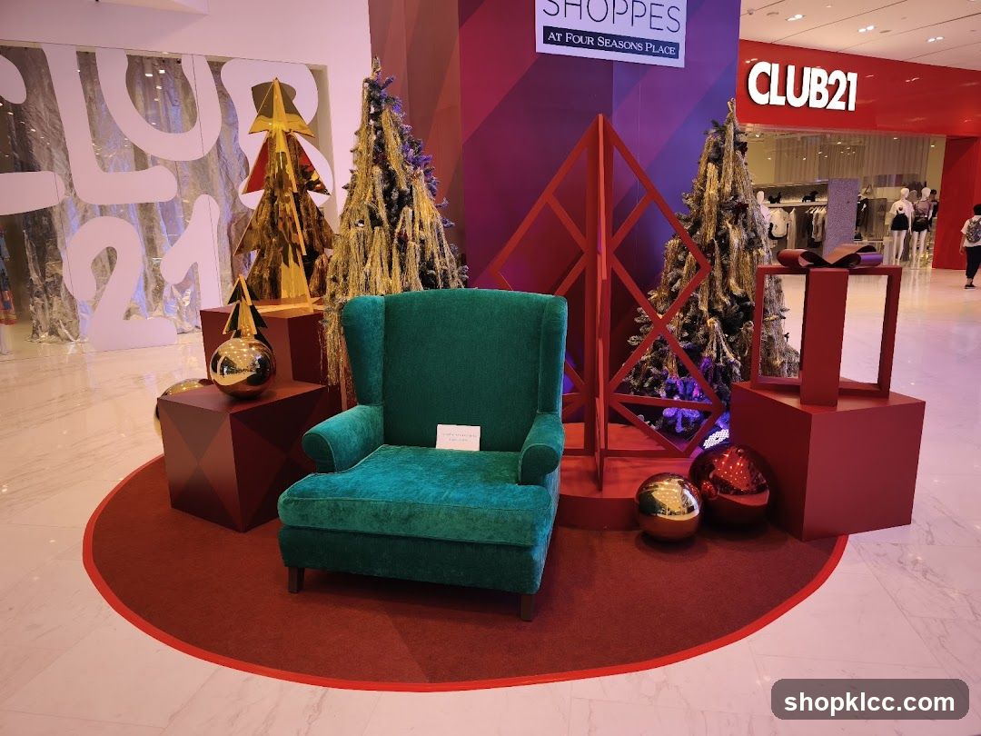 Christmas Display with Armchair and Gift Boxes