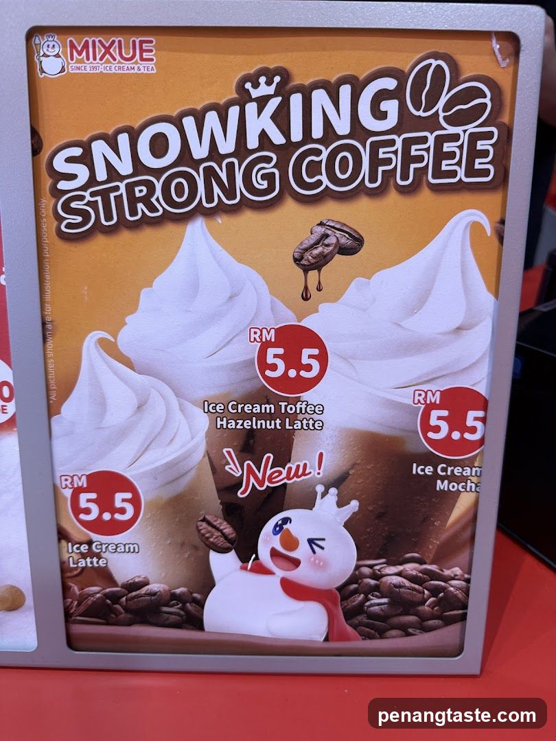 Mixue Snowking Strong Coffee Menu