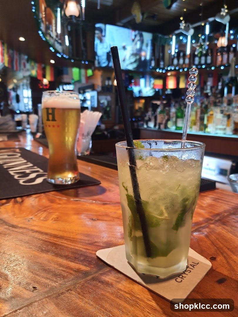 Drinks on a Bar Counter