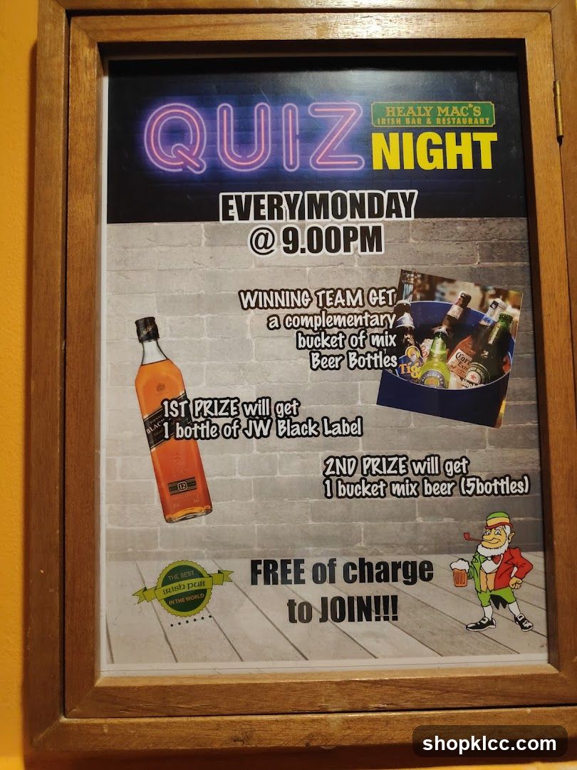 Quiz Night Advertisement