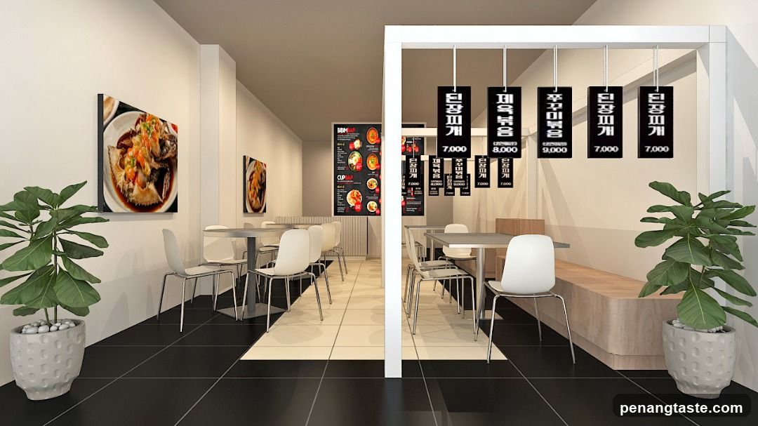 Restaurant Interior with Menu Boards