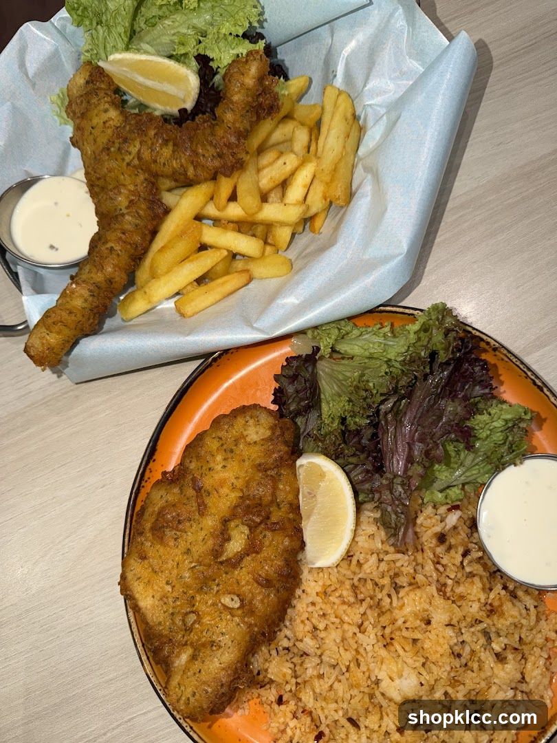 Fish and Chips with Rice