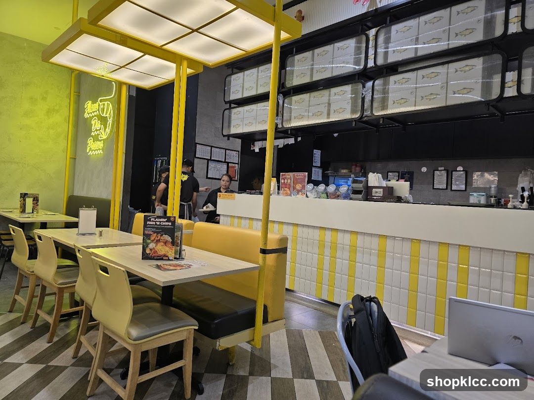Restaurant Interior with Yellow Accents