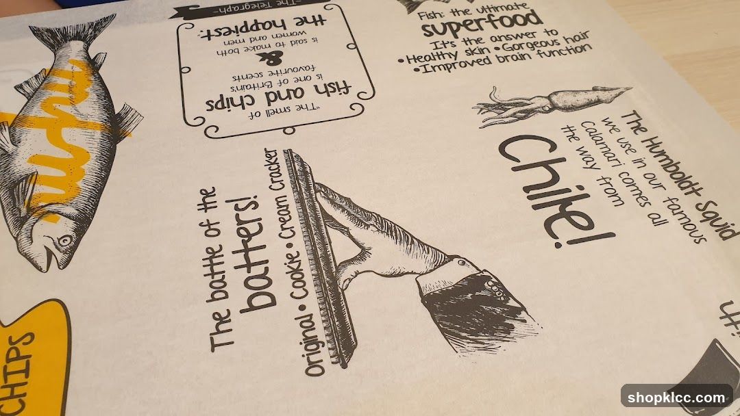 Menu with illustrations