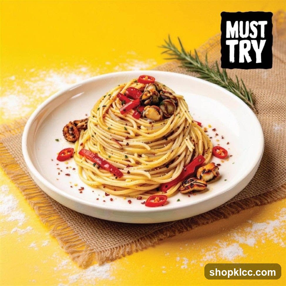 Spaghetti with Seafood and Chili
