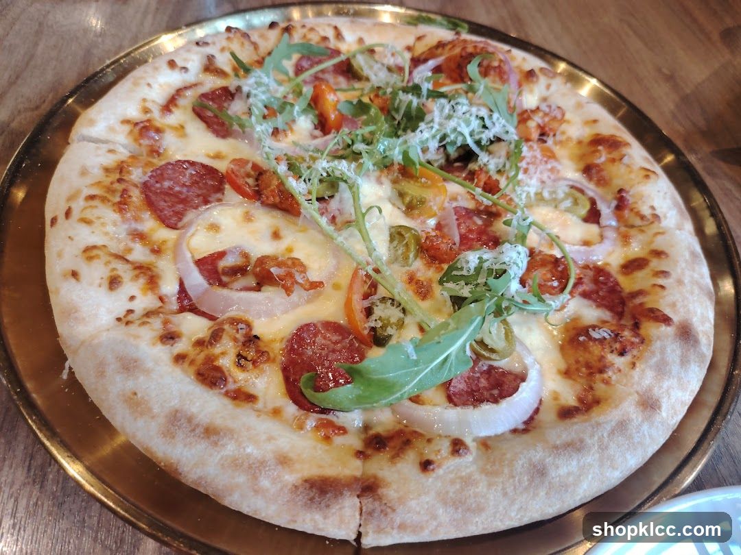 Pepperoni and Vegetable Pizza