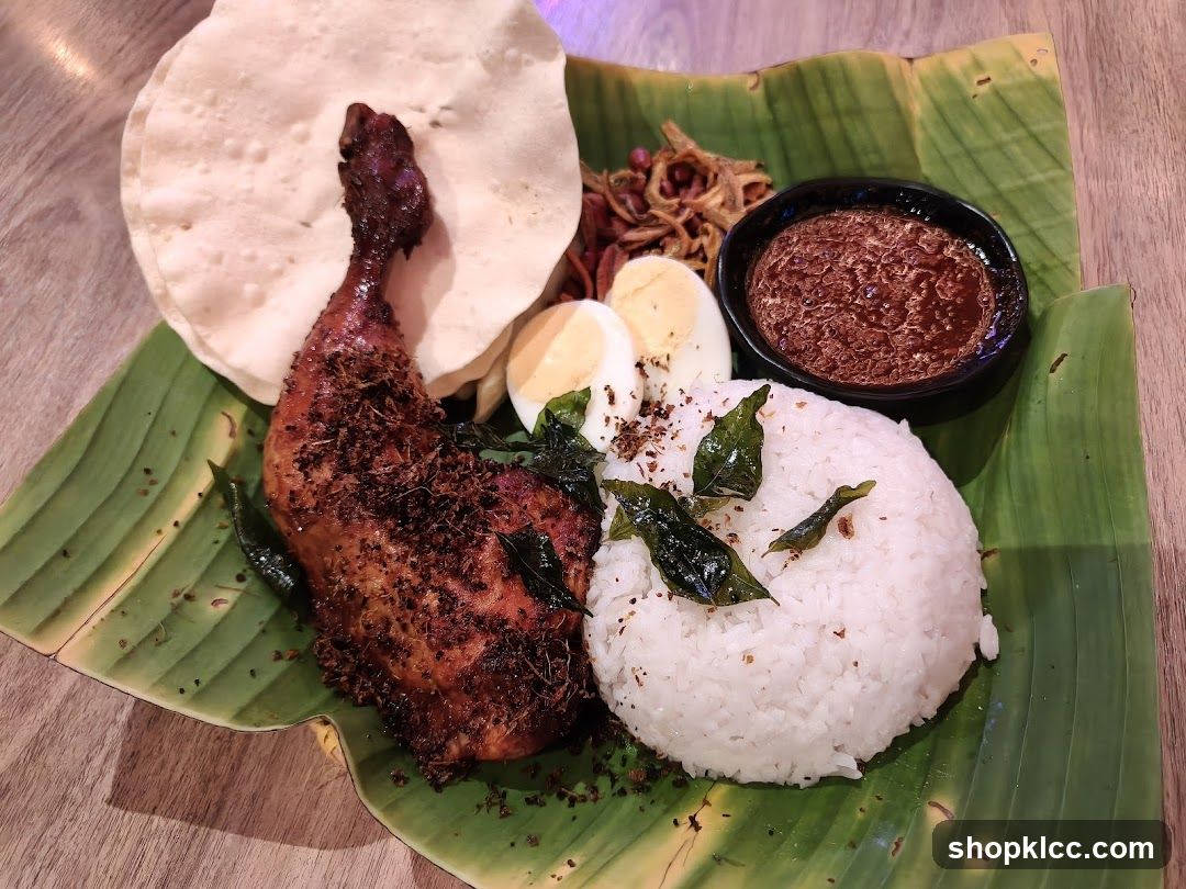 Nasi Lemak with Fried Chicken