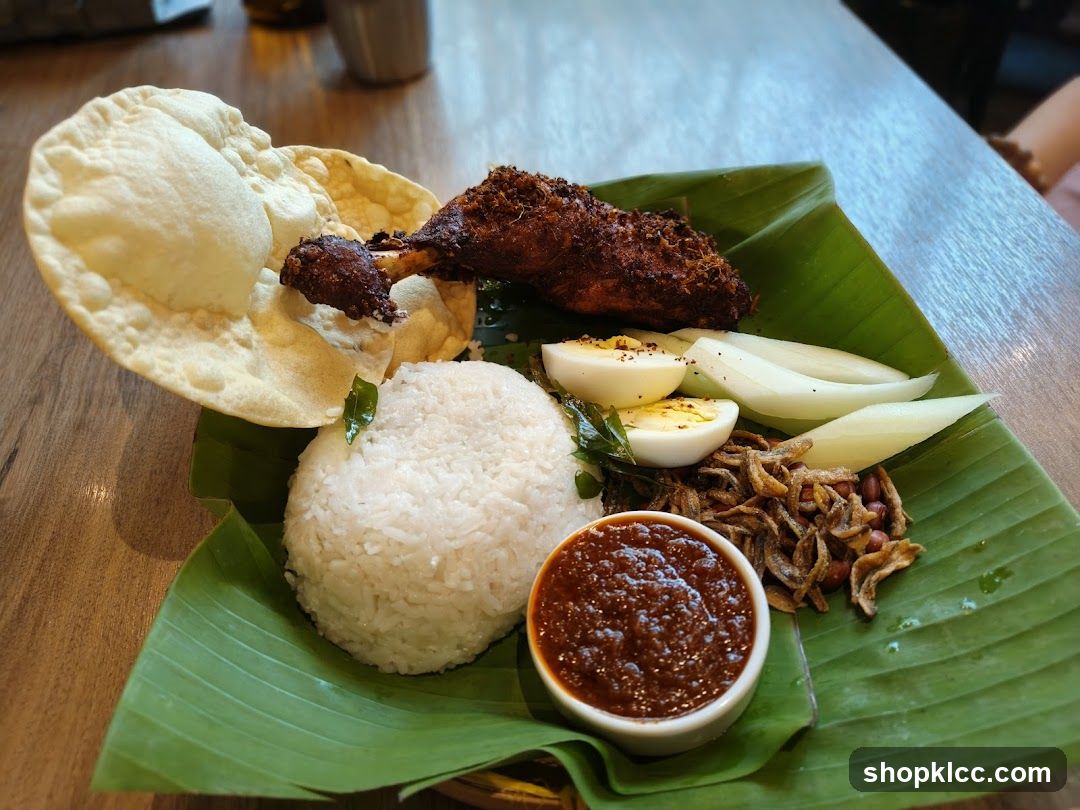 Nasi Lemak with Fried Chicken