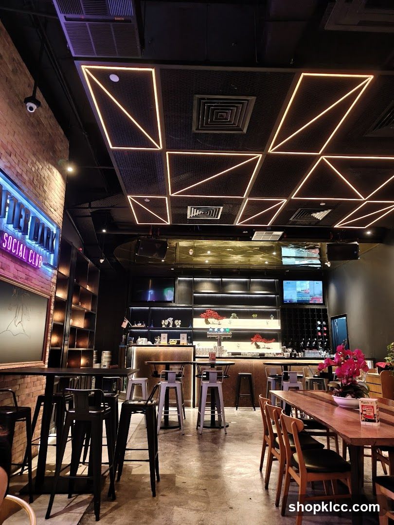 Bar Interior with Neon Signage