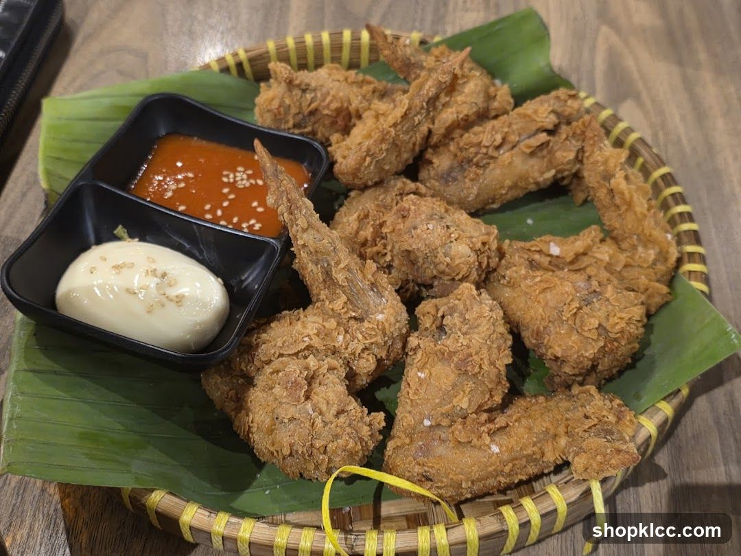 Fried Chicken Wings with Dips