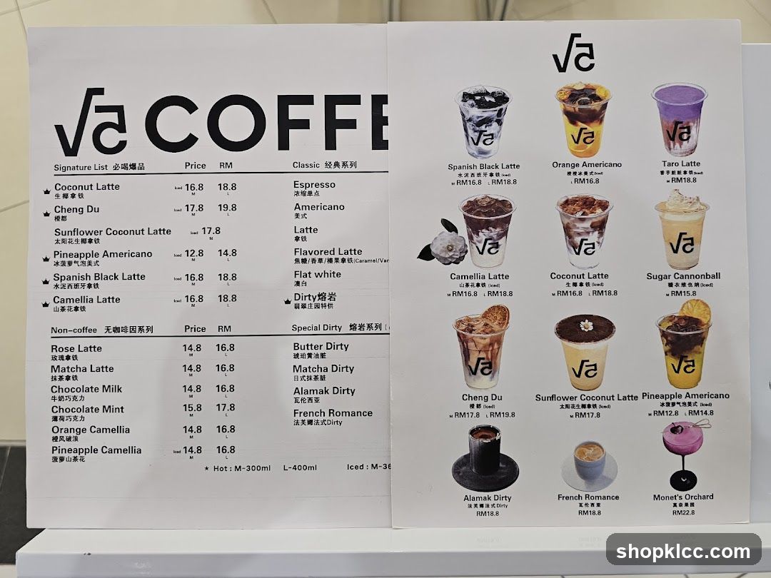 Va COFFEE Menu