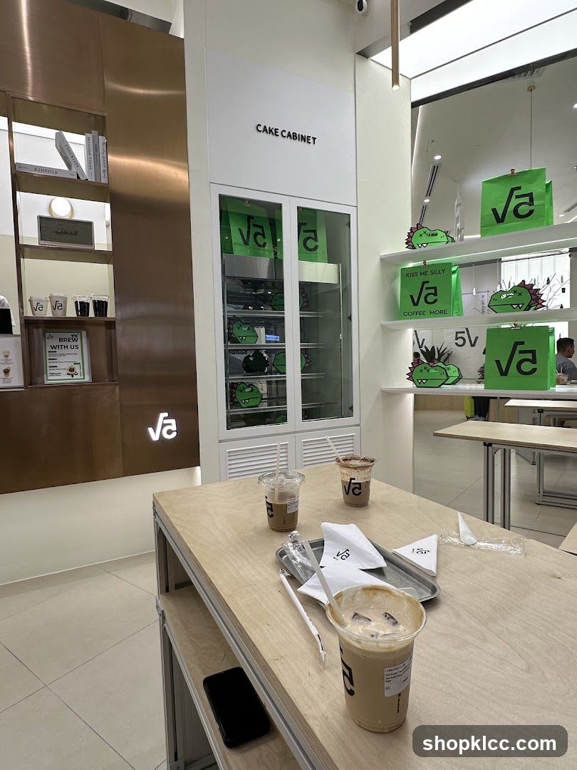Coffee Shop Interior with Drinks and Merchandise