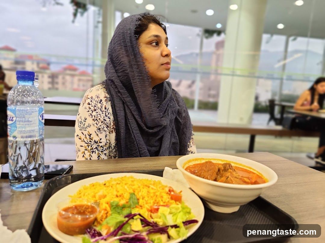 Woman at a food court