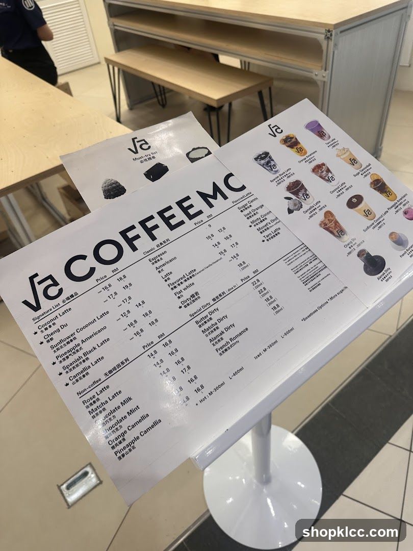 Va COFFEE MC Menu