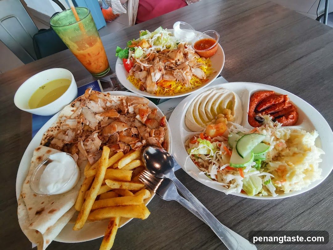 Shawarma platters with sides