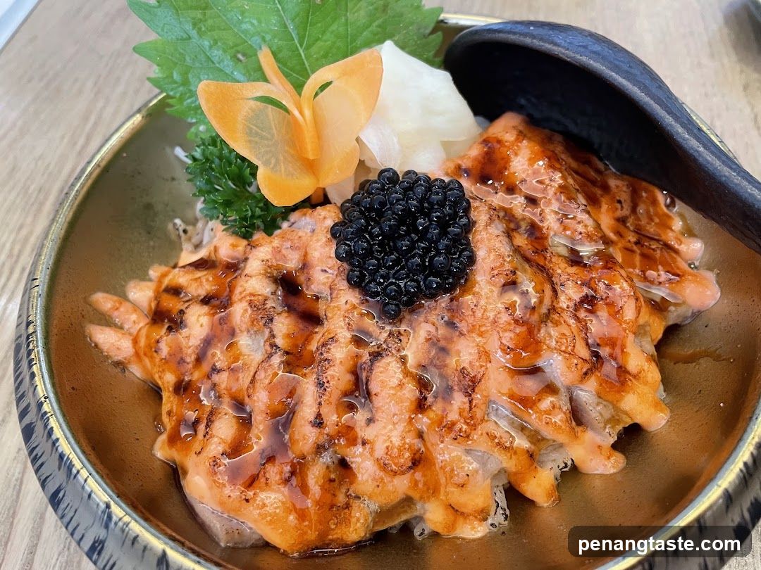 Salmon Donburi with Caviar