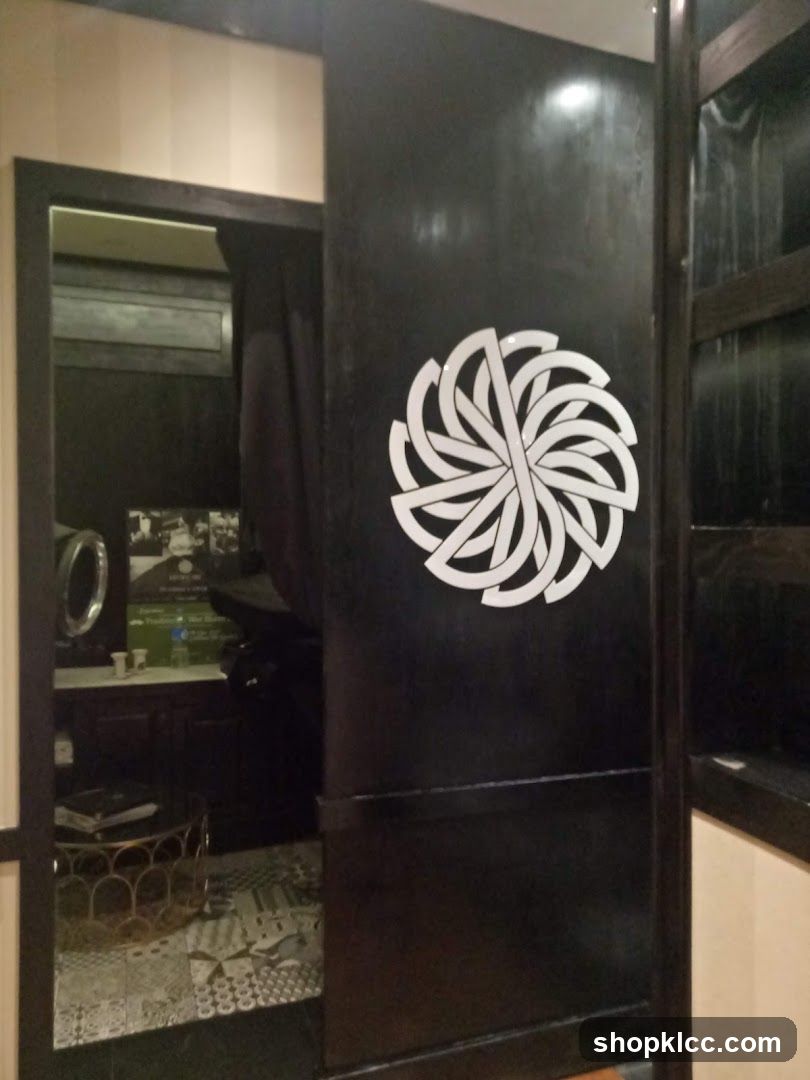 Sliding Door with Logo