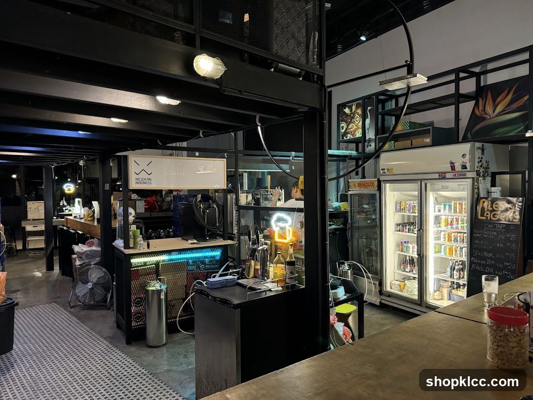 Bar Interior with Refrigerated Drinks