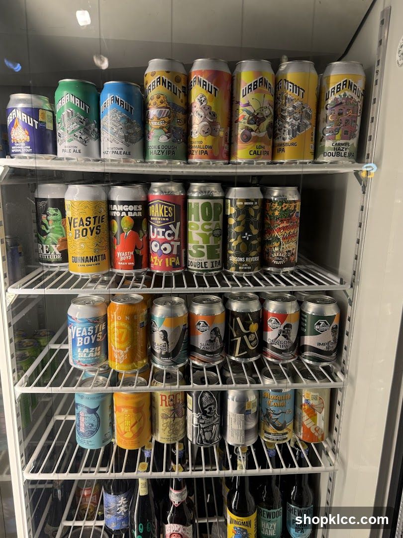 Refrigerated display of canned beverages