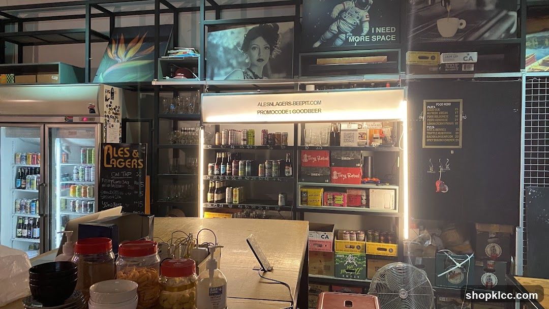 Bar Interior with Drinks and Menu