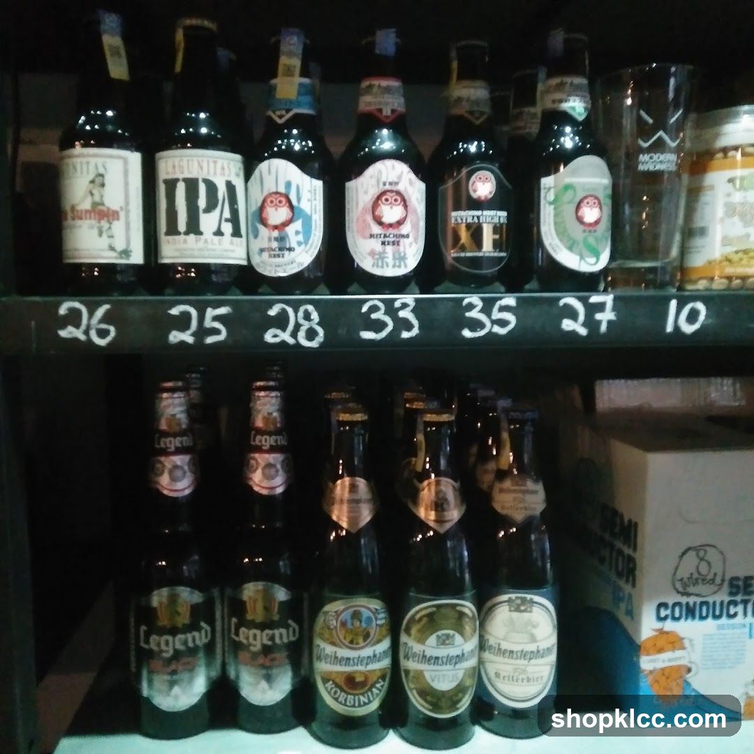 Bottles of Beer on Shelves
