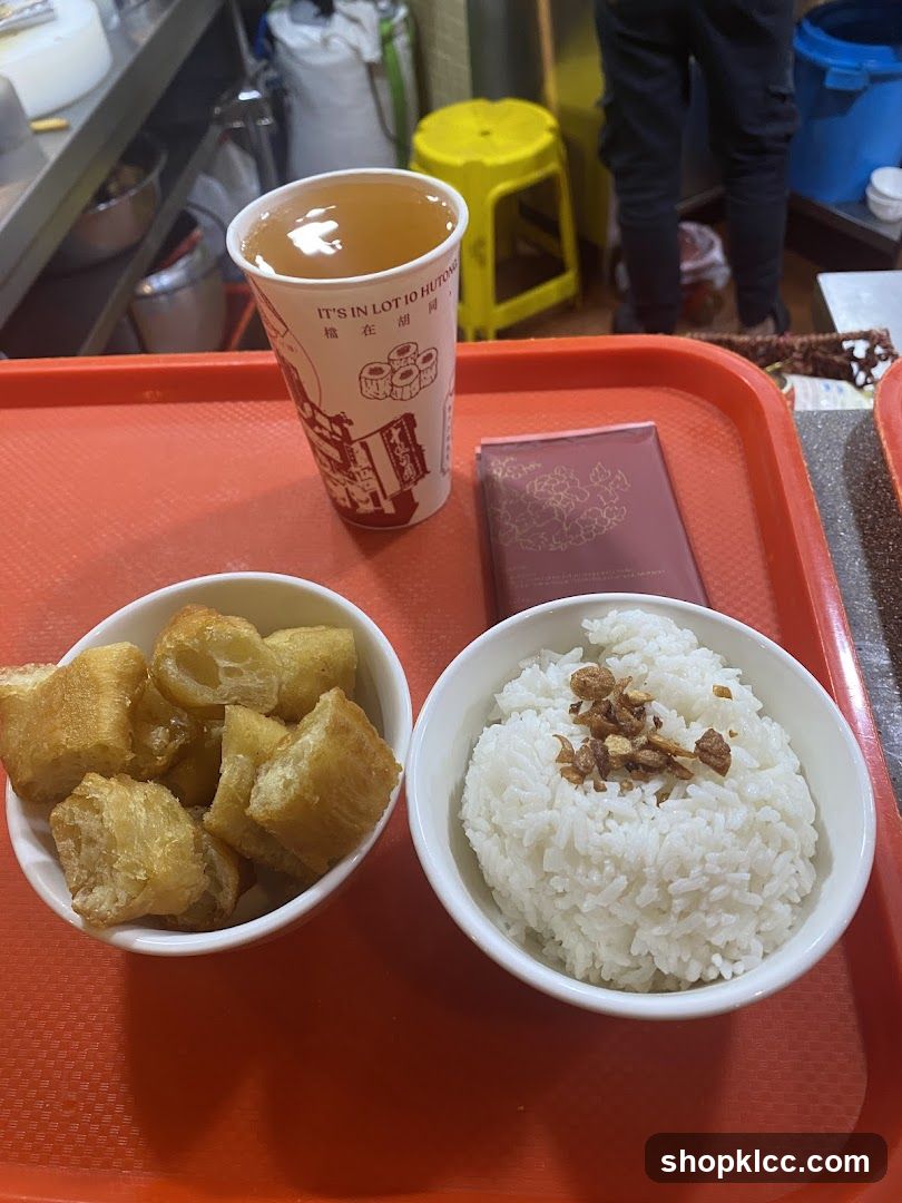 Meal with Fried Dough and Rice