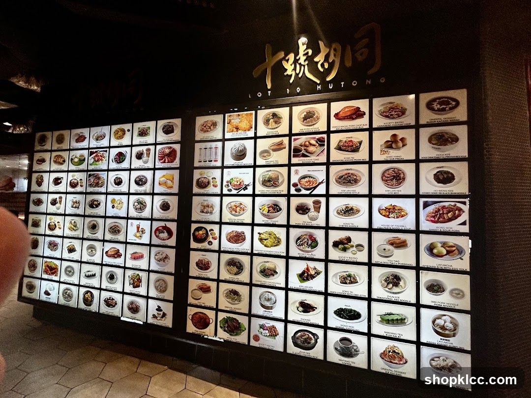 LOT 10 HUTONG Menu