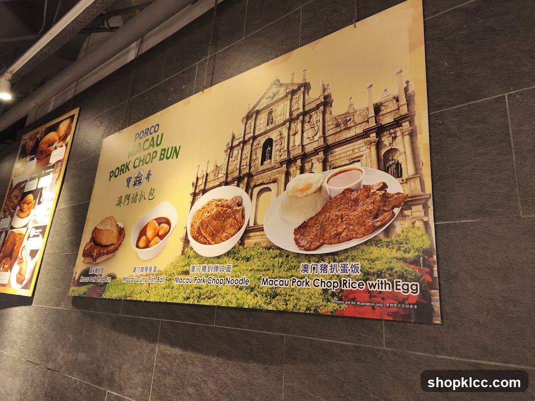 Macau Pork Chop Bun Menu