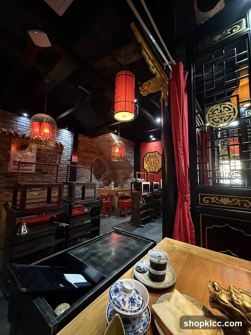 Restaurant Interior with Chinese Decor