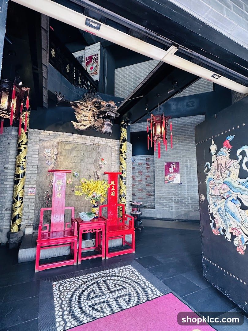 Dragon Head and Red Chairs