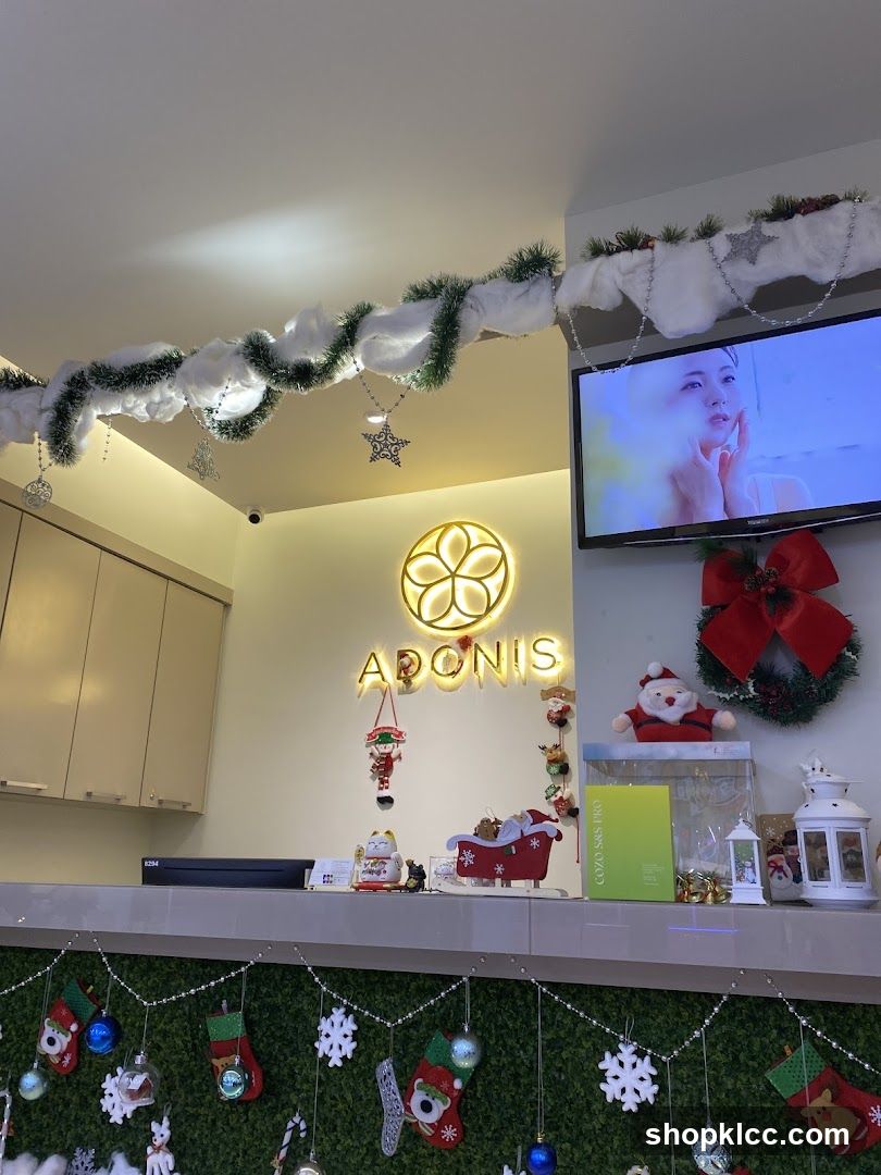 Christmas Decorations at a Reception Area