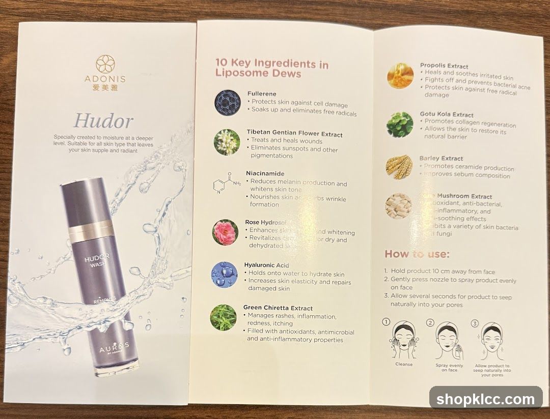 Adonis Hudor Liposome Dews Brochure