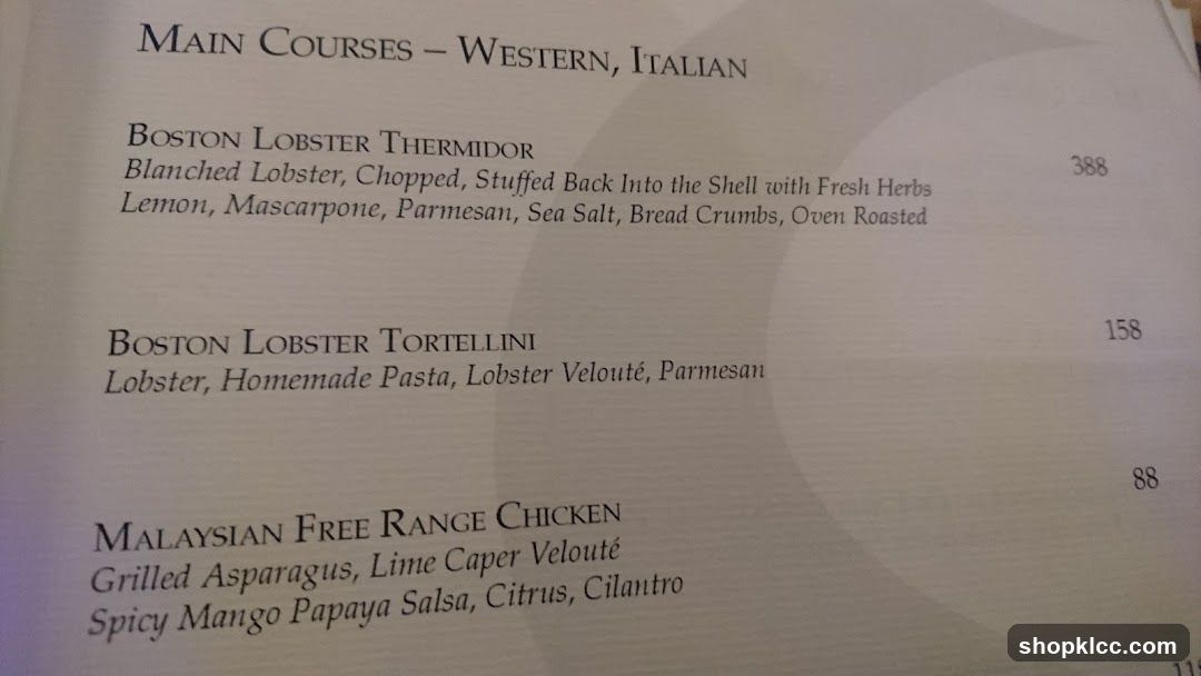 Main Courses - Western, Italian