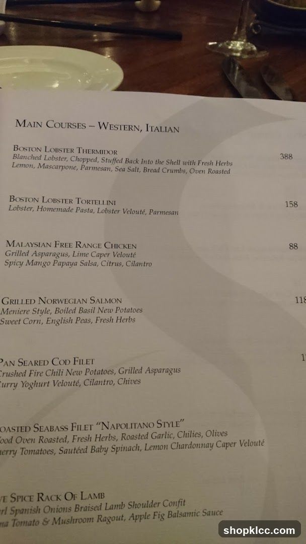 Main Courses - Western, Italian