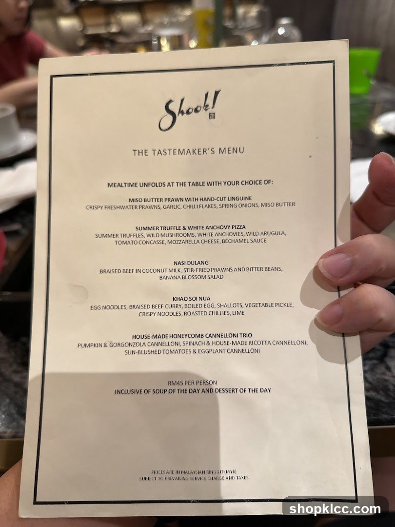 The Tastemaker's Menu