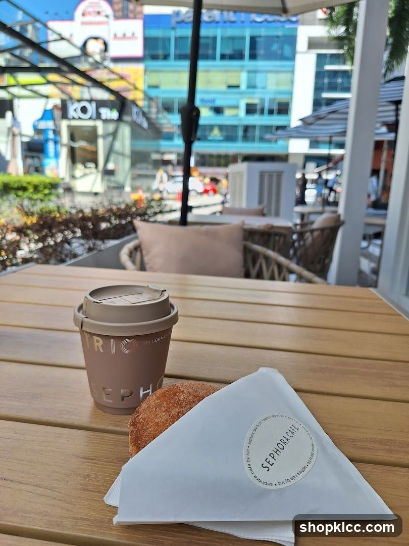 Coffee and Pastry at Outdoor Cafe