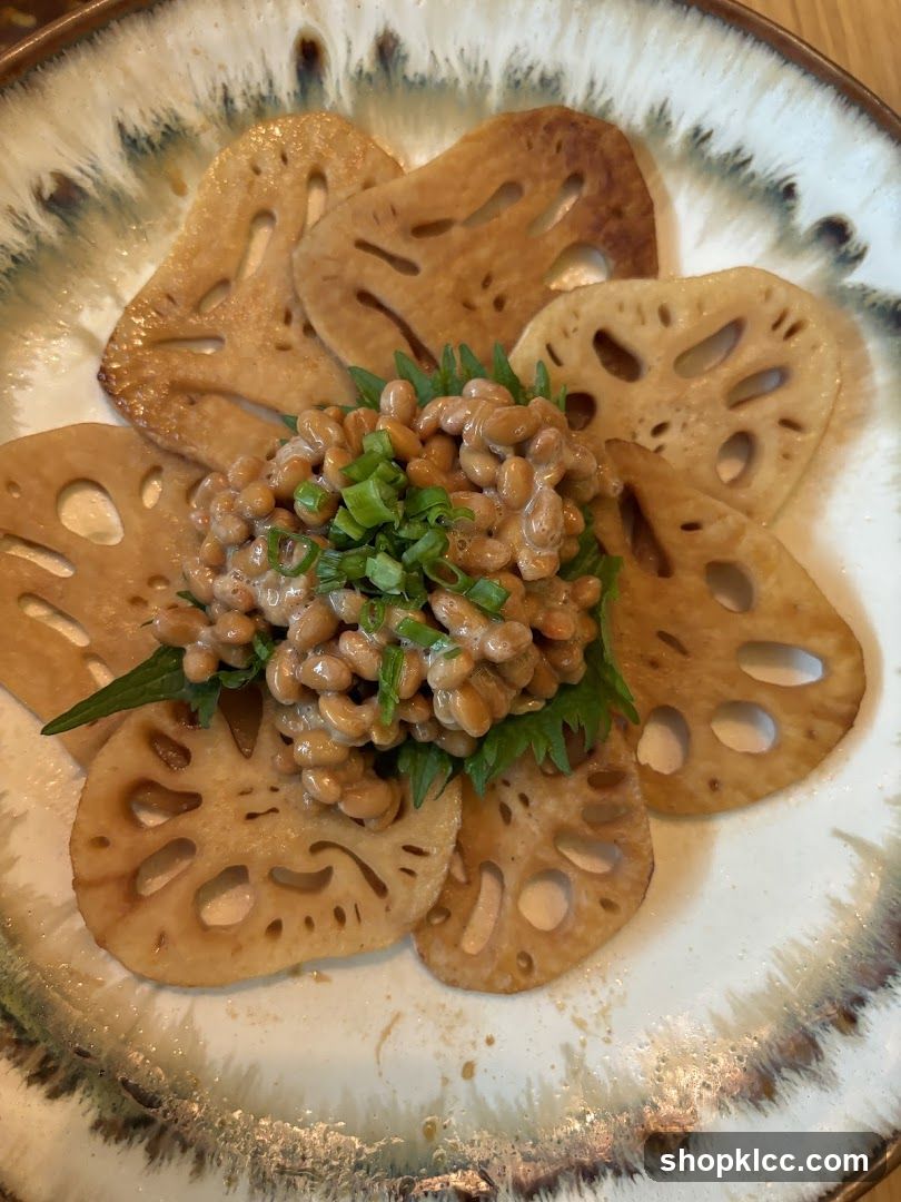Natto with Lotus Root