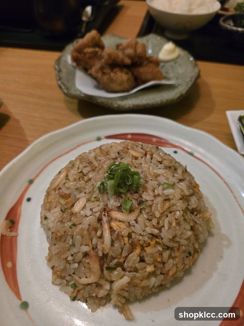 Shrimp Fried Rice and Fried Chicken