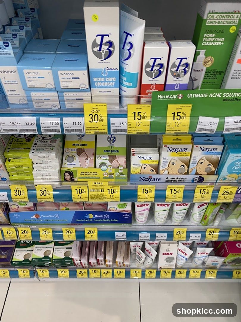 Skincare Products on Shelves
