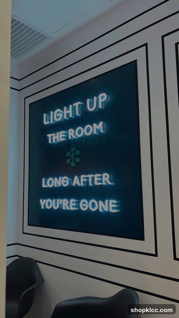 Neon sign in a room