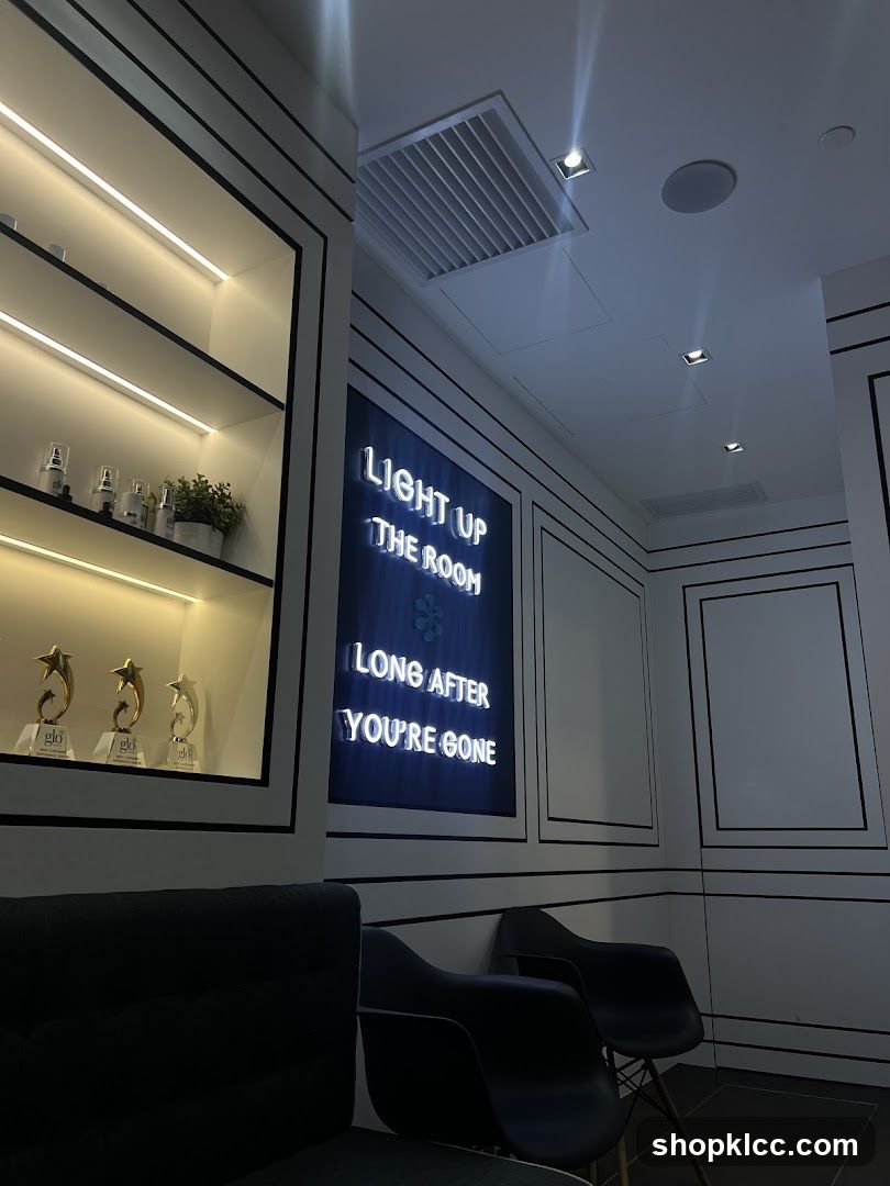 Waiting Area with Neon Sign