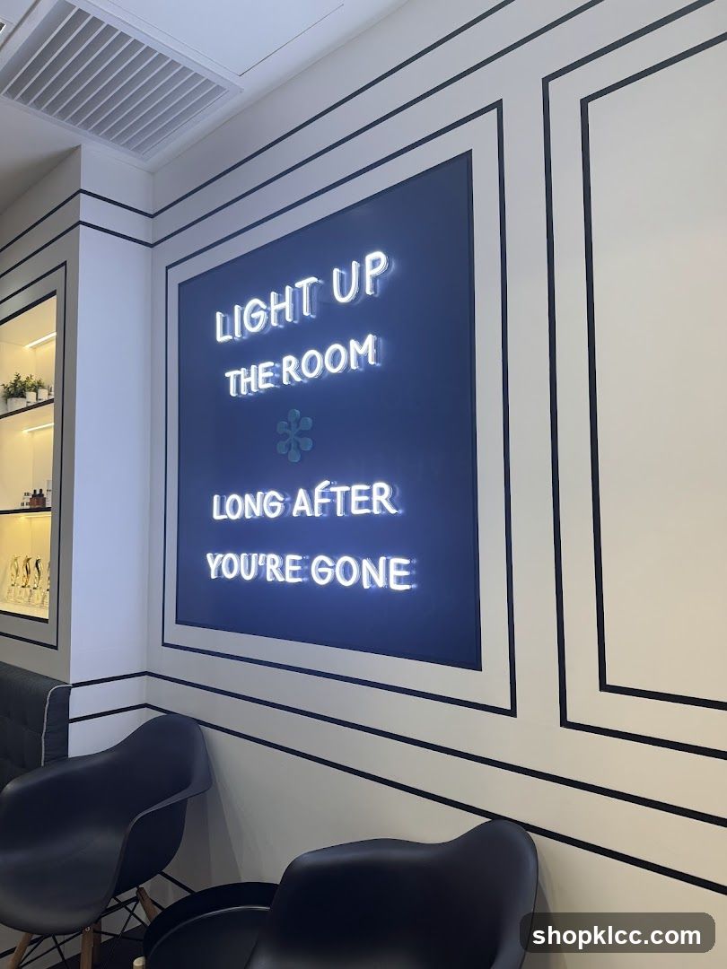 Neon Sign in Waiting Area