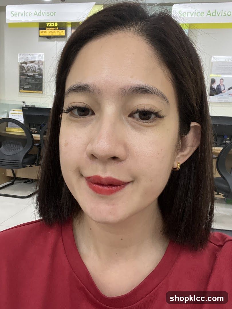 Woman in Red Shirt