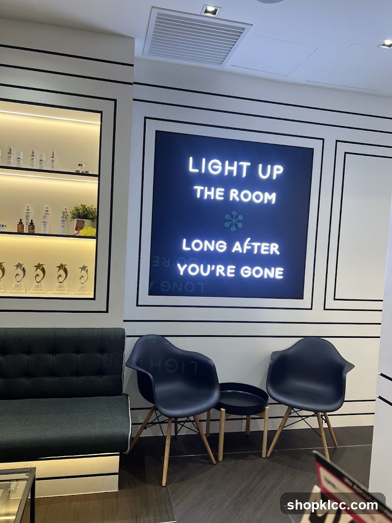 Waiting Area with Neon Sign