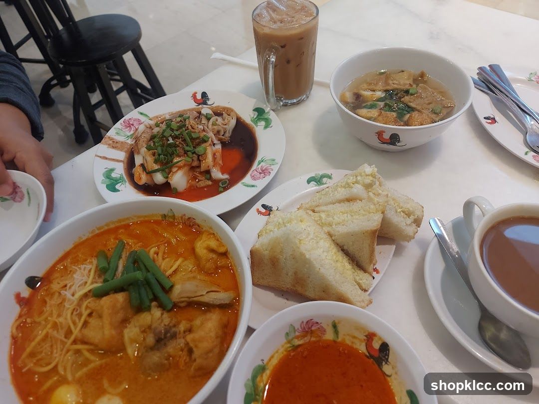 Food Spread at a Restaurant