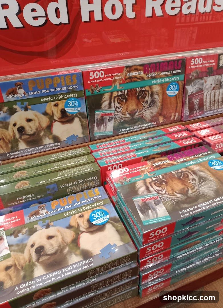Puzzles and Books Display